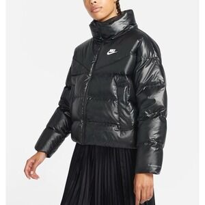 Nike Women's Down Insulated Jacket Black Oversized Coat Puffer Size XL NWT $255
